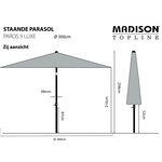 Madison Parasol de jardin Paros II Luxe 300 cm gris