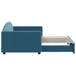vidaXL Lit de jour avec gigogne sans matelas bleu 90x200 cm