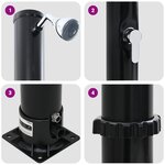 vidaXL Douche Solaire Extérieure avec Robinet 217 cm 20 L