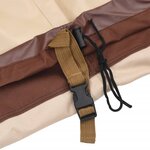 vidaXL Housse de salon de jardin rond beige Ø 244x71 cm oxford 600D