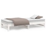 vidaXL Lit coulissant Blanc 2x(90x200) cm Bois de pin massif