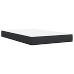 vidaXL Sommier à lattes de lit avec matelas noir 120x190 cm similicuir