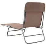 vidaXL Chaises longues pliables lot de 2 marron textilène et acier