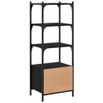 vidaXL Bibliothèque à 3 niveaux noir 41x30x109 5 cm bois d'ingénierie