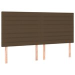vidaXL Cadre de lit avec tête de lit Marron foncé 160x200 cm Tissu