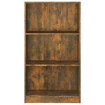 vidaXL Bibliothèque Chêne fumé 60x24x109 cm Bois d'ingénierie