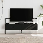 vidaXL Meuble TV mural noir 100 5x30x51 cm bois d'ingénierie