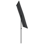 vidaXL Parasol d'extérieur avec mât en aluminium 2x1 5 m Noir