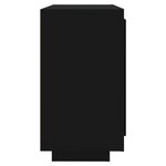 vidaXL Buffet Noir 80x40x75 cm Bois d'ingénierie
