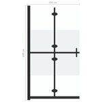 vidaXL Paroi de douche pliable Verre ESG demi-dépoli 100x190 cm