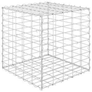 vidaXL Lit surélevé cube à gabion Fil d'acier 50x50x50 cm