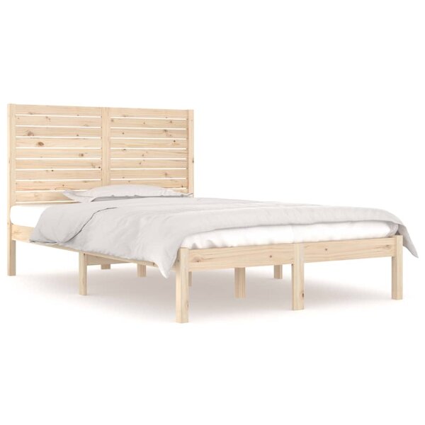 vidaXL Cadre de lit bois massif 120x190 cm petit double