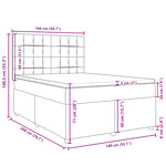 vidaXL Sommier à lattes de lit avec matelas Bleu 140x200 cm Tissu