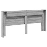 vidaXL Armoire tête de lit avec LED sonoma gris 220x16 5x103 5 cm