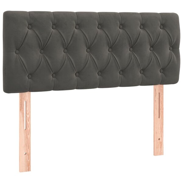 vidaXL Tête de lit Gris foncé 100x7x78/88 cm Velours