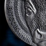 Pièce de monnaie en Argent 1000 Satoshi g 62.2 (2 oz) Millésime 2024 United Crypto States BINARY BULL