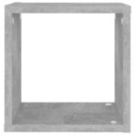 vidaXL Étagères cube murales 6 Pièces Gris béton 26x15x26 cm