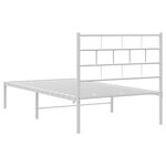 vidaXL Cadre de lit métal sans matelas avec tête de lit blanc 80x200cm
