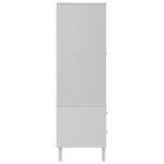 vidaXL Garde-robe SENJA aspect rotin blanc 90x55x175cm bois massif pin
