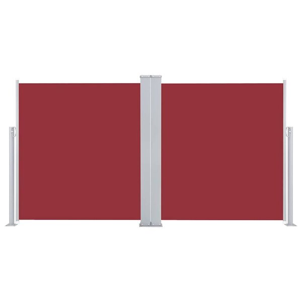 vidaXL Auvent latéral rétractable Rouge 160 x 600 cm