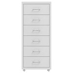 vidaXL Classeur mobile Gris 28x41x69 cm Métal