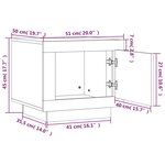 vidaXL Table basse Blanc 51x50x45 cm Bois d'ingénierie