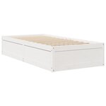 vidaXL Lit avec matelas blanc 90x200 cm bois massif de pin