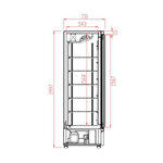 Vitrine réfrigérée murale positive noire - de 2 à 4 portes - combisteel - r290 - acier2508 mm1000 2508x710x1997mm