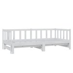 vidaXL Lit coulissant Blanc 2x(90x200) cm Bois de pin massif