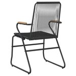 vidaXL Chaises de jardin lot de 4 noir 58x59x85 5 cm rotin PVC