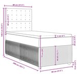 vidaXL Sommier à lattes de lit avec matelas bleu 80x200 cm velours