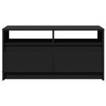 vidaXL Table basse avec lumières LED noir bois d'ingénierie