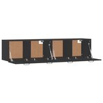vidaXL Armoires murales 2 Pièces Noir 60x36 5x35 cm Bois d'ingénierie
