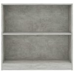 vidaXL Bibliothèque Gris béton 80 x 24 x 75 cm Aggloméré