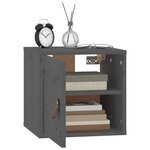 vidaXL Armoire murale Gris 31 5x30x30 cm Bois de pin massif