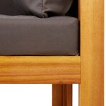 vidaXL Canapé d'angle de jardin avec coussins bois massif d'acacia