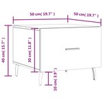 vidaXL Tables basses 2 Pièces gris béton 50x50x40 cm bois d'ingénierie