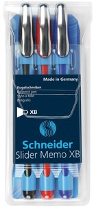Stylo à bille Slider Memo Pte Extra Large basic Pochette 3 SCHNEIDER
