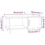vidaXL Table basse chêne fumé 90x50x40 cm bois d'ingénierie