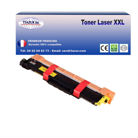 Toner compatible avec Brother TN247 pour Brother MFC-L3750CDW  MFC-L3770CDW Jaune - 2 300 pages - T3AZUR