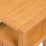 vidaXL Table d'appoint avec étagère à revues Chêne massif 27x35x55 cm