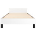 vidaXL Cadre de lit avec tête de lit Blanc 90x200 cm Similicuir