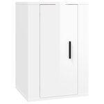 vidaXL Meubles TV muraux 2 Pièces Blanc brillant 40x34 5x60 cm