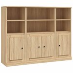 vidaXL Buffets 3 Pièces chêne sonoma bois d'ingénierie
