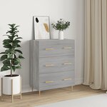 vidaXL Buffet sonoma gris 69 5x34x90 cm bois d'ingénierie