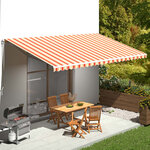 vidaXL Tissu de remplacement pour auvent Jaune et orange 6x3 5 m