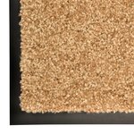 vidaXL Paillasson lavable Crème 60x180 cm