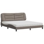 vidaXL Lit avec matelas taupe 180x200 cm tissu