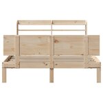 vidaXL Cadre de lit avec tête de lit 140x190 cm bois de pin massif