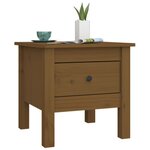 vidaXL Tables d'appoint 2Pièces Marron miel 40x40x39cm Bois massif de pin